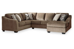 Benchcraft Graftin 3-Piece Sectional with Chaise-Teak