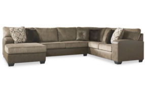 Benchcraft Abalone 3-Piece Sectional with Chaise-Chocolate