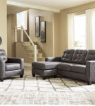 Benchcraft Venaldi Sofa Chaise and Chair-Gunmetal