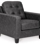 Benchcraft Venaldi Sofa Chaise, Chair, and Ottoman-Gunmetal