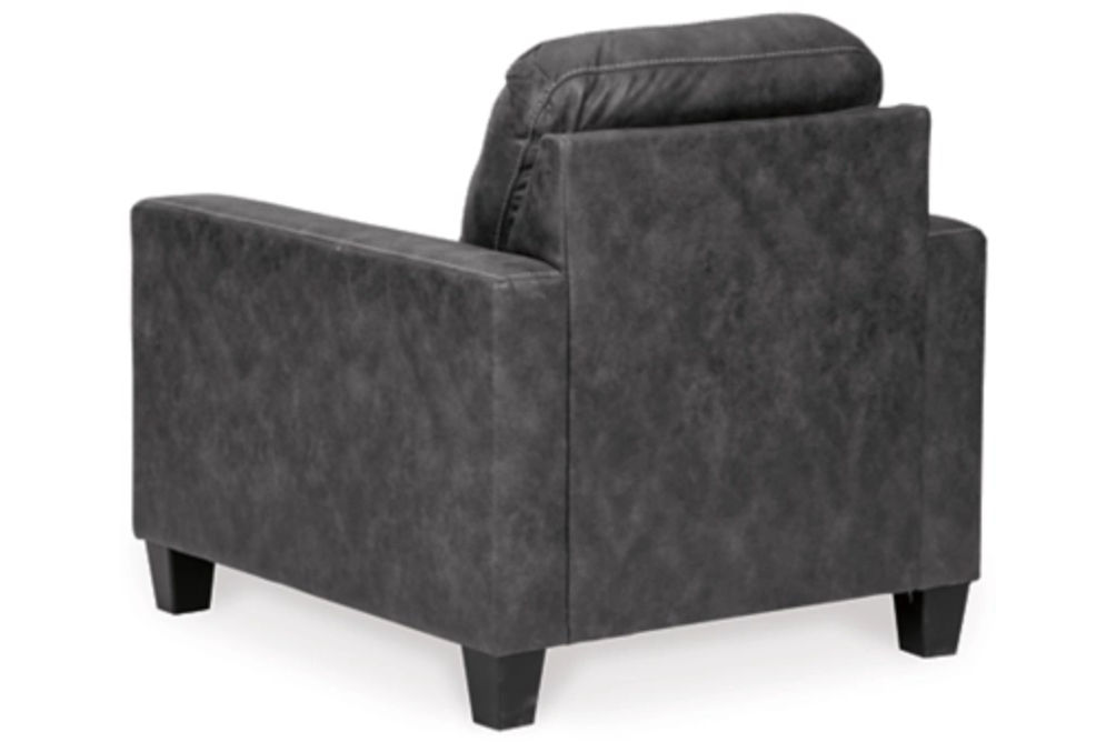 Benchcraft Venaldi Sofa Chaise, Chair, and Ottoman-Gunmetal