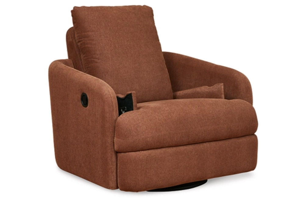 Signature Design by Ashley Modmax Swivel Glider Recliner-Spice