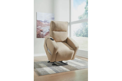 Signature Design by Ashley Starganza Power Lift Recliner-Taupe