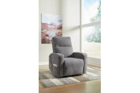 Signature Design by Ashley Starganza Power Lift Recliner-Gray