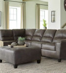 Signature Design by Ashley Navi 2-Piece Sectional with Ottoman-Smoke