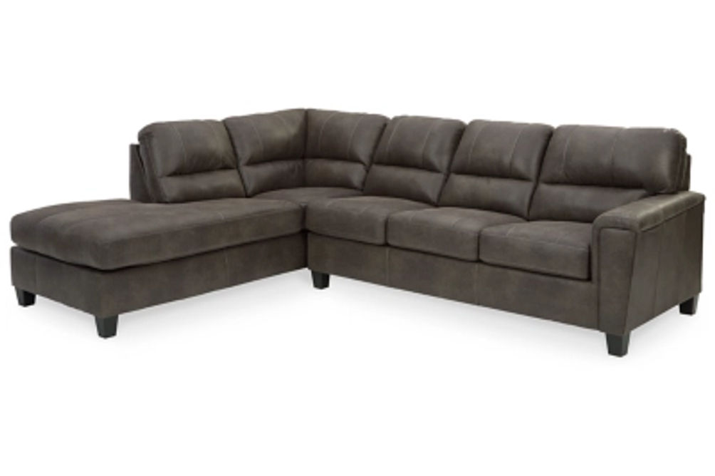 Signature Design by Ashley Navi 2-Piece Sleeper Sectional with Chaise-Smoke