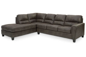 Signature Design by Ashley Navi 2-Piece Sleeper Sectional with Chaise-Smoke