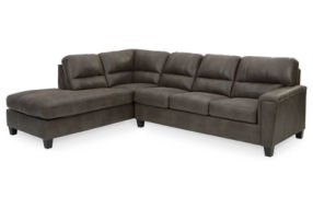 Signature Design by Ashley Navi 2-Piece Sectional with Ottoman-Smoke