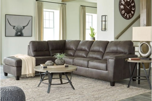 Signature Design by Ashley Navi 2-Piece Sectional with Chaise-Smoke