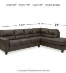 Signature Design by Ashley Navi 2-Piece Sectional and Ottoman-Smoke