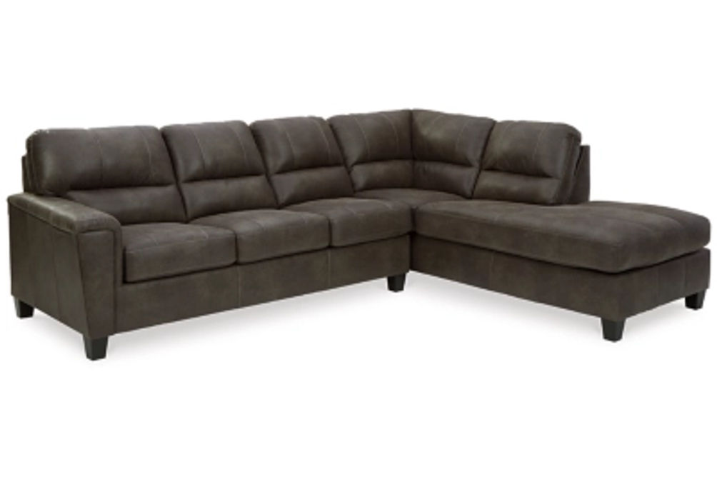 Signature Design by Ashley Navi 2-Piece Sleeper Sectional with Chaise-Smoke