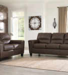 Signature Design by Ashley Navi Sofa and Loveseat-Chestnut