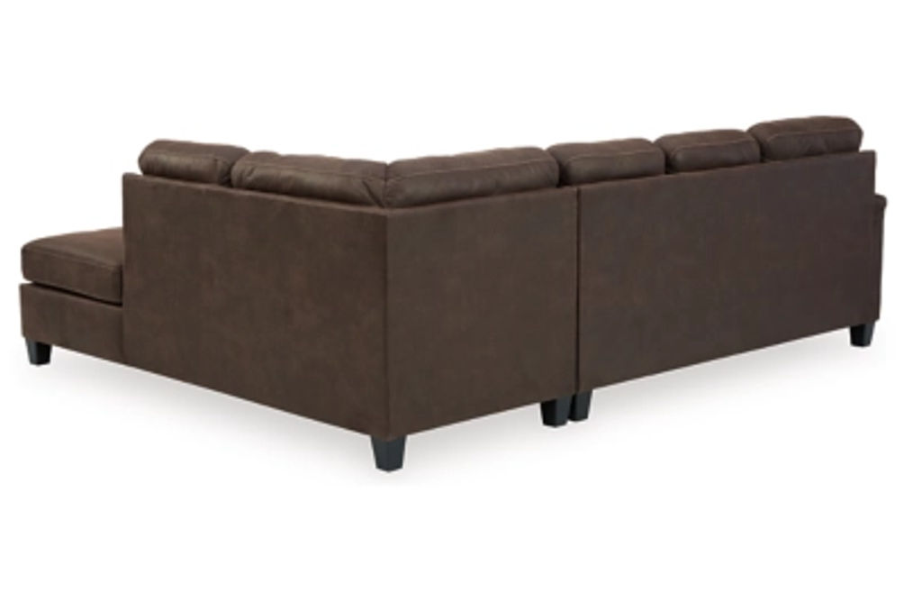 Signature Design by Ashley Navi 2-Piece Sectional with Chaise-Chestnut