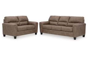 Signature Design by Ashley Navi Sofa and Loveseat-Fossil