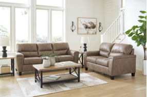 Signature Design by Ashley Navi Sofa and Loveseat-Fossil