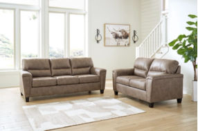 Signature Design by Ashley Navi Sofa and Loveseat-Fossil