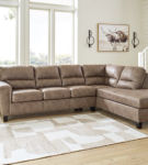 Signature Design by Ashley Navi 2-Piece Sectional Sofa Sleeper Chaise-Fossil