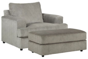 Signature Design by Ashley Soletren Oversized Chair and Ottoman-Ash