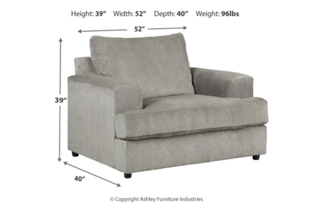 Signature Design by Ashley Soletren Oversized Chair and Ottoman-Ash