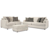 Signature Design by Ashley Soletren Sofa, Loveseat, and Ottoman-Stone