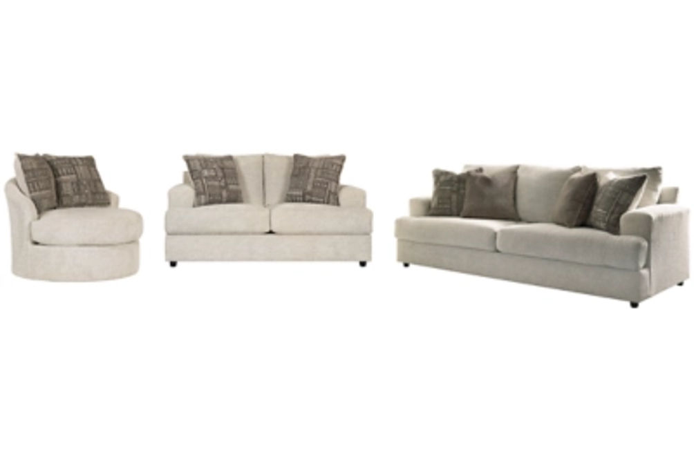 Signature Design by Ashley Soletren Sofa, Loveseat and Accent Chair-Stone