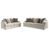 Signature Design by Ashley Soletren Sofa and Loveseat-Stone