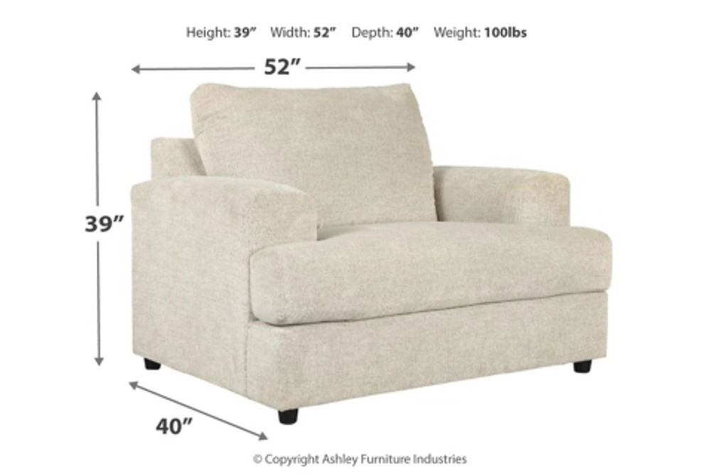 Soletren Sofa, Loveseat, Oversized Chair and Ottoman-Stone