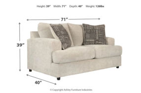 Signature Design by Ashley Soletren Sofa and Loveseat-Stone