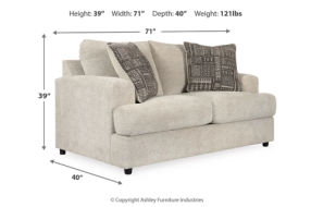 Signature Design by Ashley Soletren Sofa and Loveseat-Stone