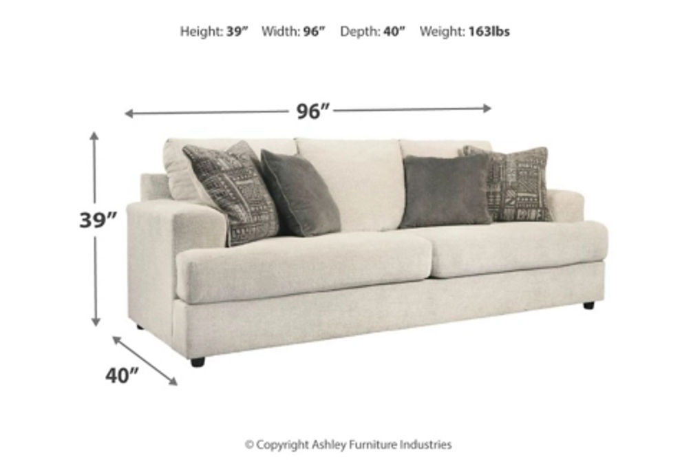 Signature Design by Ashley Soletren Sofa and Oversized Chair-Stone