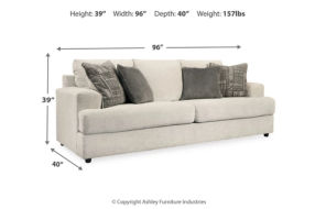 Signature Design by Ashley Soletren Sofa and Oversized Chair-Stone