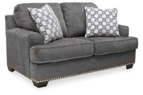 Benchcraft Locklin Sofa, Loveseat, Chair, and Ottoman-Carbon