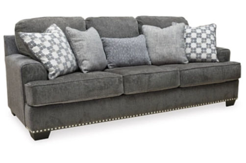 Benchcraft Locklin Sofa and Loveseat-Carbon