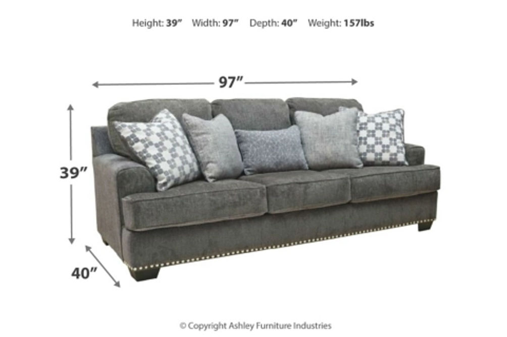 Benchcraft Locklin Sofa, Loveseat, and Chair-Carbon