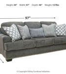 Benchcraft Locklin Sofa, Loveseat, and Chair-Carbon