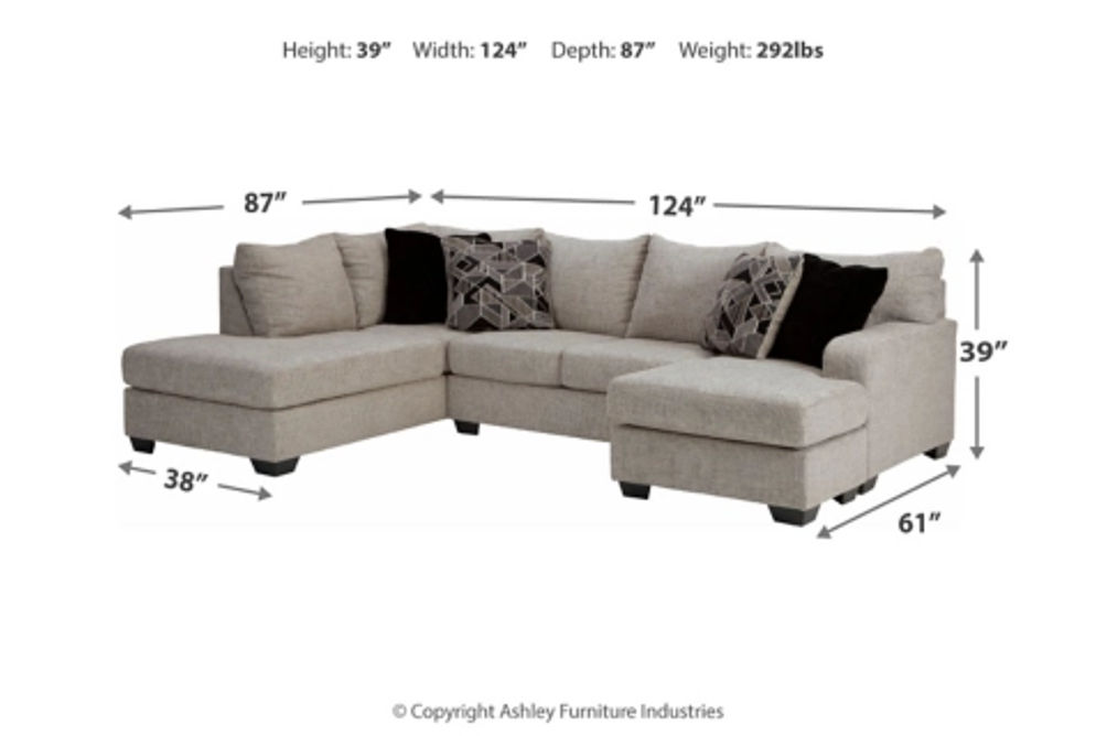 Benchcraft Megginson 2-Piece Sectional with Chaise-Storm