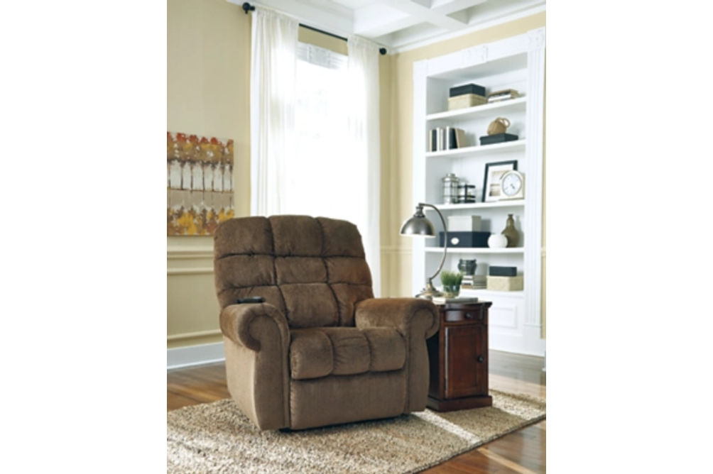 Signature Design by Ashley Ernestine Power Lift Recliner-Truffle