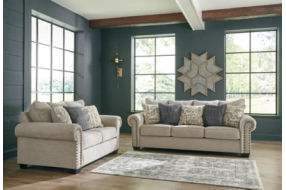 Signature Design by Ashley Zarina Sofa Sleeper and Loveseat-Jute