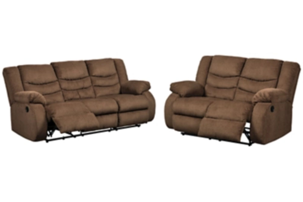 Signature Design by Ashley Tulen Reclining Sofa and Loveseat-Chocolate