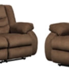 Signature Design by Ashley Tulen Reclining Sofa and Loveseat-Chocolate