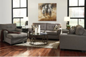Signature Design by Ashley Tibbee Sofa and Loveseat with Chaise-Slate