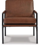 Signature Design by Ashley Puckman Accent Chair-Brown/Silver Finish