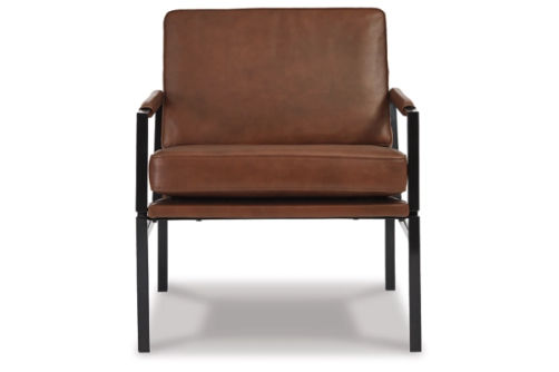 Signature Design by Ashley Puckman Accent Chair-Brown/Silver Finish