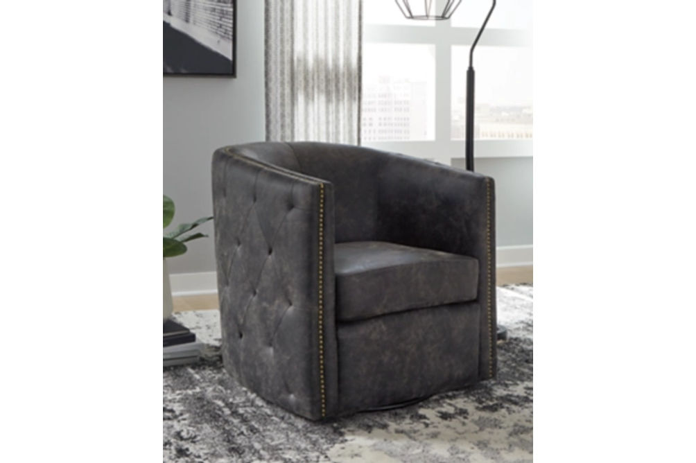 Signature Design by Ashley Brentlow Accent Chair-Distressed Black