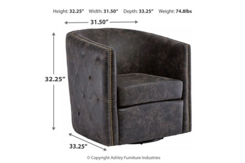 Signature Design by Ashley Brentlow Accent Chair-Distressed Black