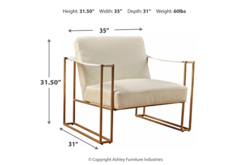 Signature Design by Ashley Kleemore Accent Chair-Cream