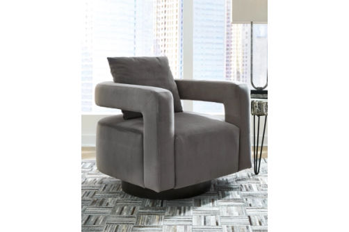 Signature Design by Ashley Alcoma Swivel Accent Chair-Otter