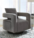 Signature Design by Ashley Alcoma Swivel Accent Chair-Otter