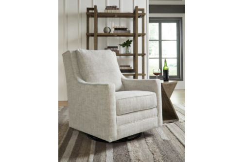 Signature Design by Ashley Kambria Swivel Glider Accent Chair-Fog