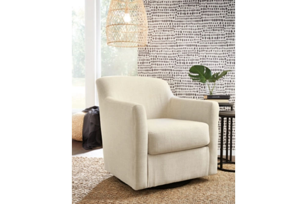 Signature Design by Ashley Bradney Swivel Accent Chair-Linen